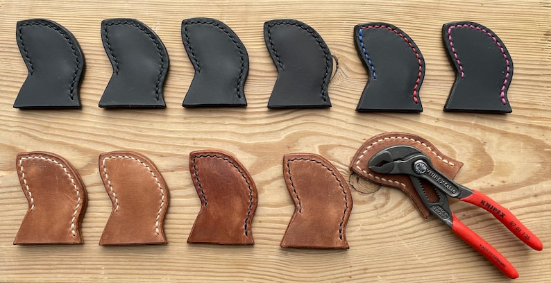 Case for pliers Knipex Cobra XS Cobra 125 XS pliers wrench leather sheath pliers plier pocket slip 100% handmade image 4