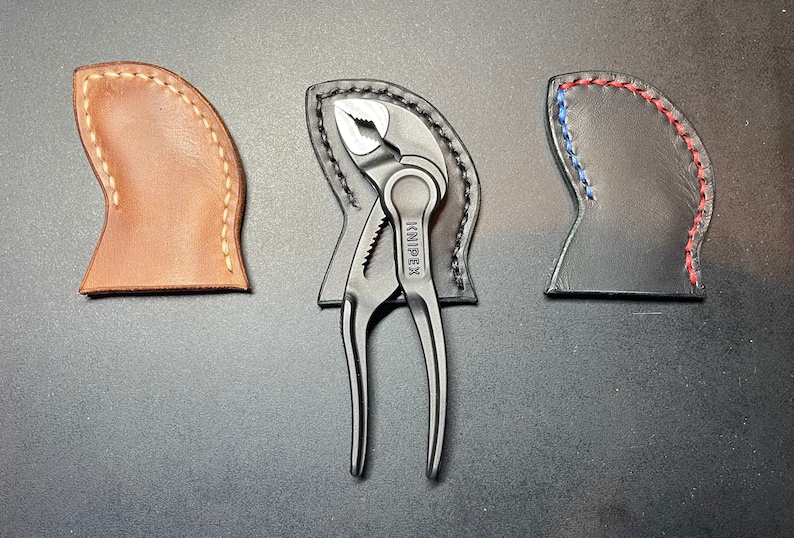 Case for pliers Knipex Cobra XS Cobra 125 XS pliers wrench leather sheath pliers plier pocket slip 100% handmade image 1
