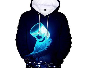 marshmello face hoodie