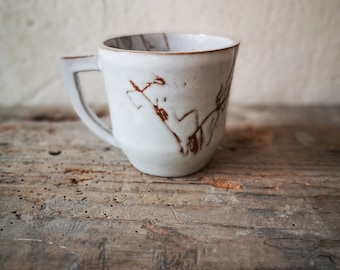 Tumbler size M / teabowl /coffee bowl/ teawere / Japanese style ceramic cup / green / handmade / chawan / matcha