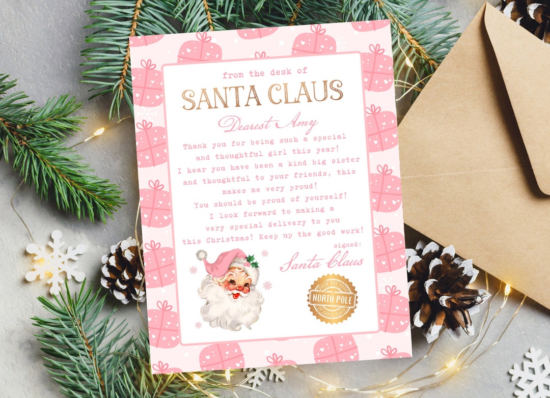 Letter From Santa, Christmas Santa Letter, Printable Letter From Santa ...
