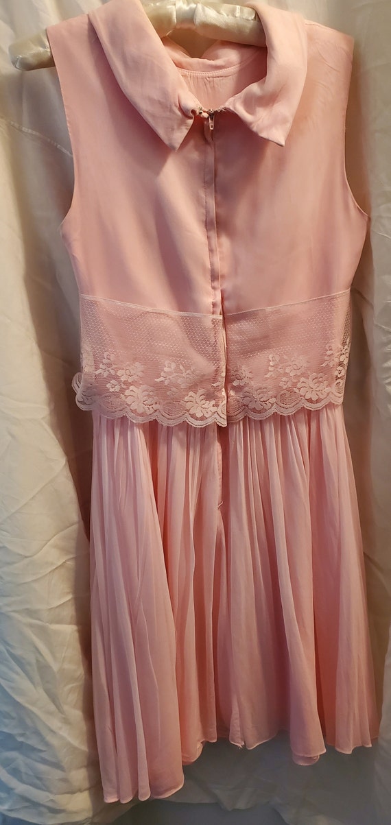 Pink chiffon dress