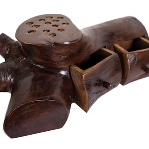 Jewellery Box of wild Oak figured with swirls handmade, enormous, with pens holder from ecological wood!
