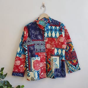 Patchwork Cotton Quilted Jacket Bohemian Winter wear Coat Reversible Short Jacket For Womens Handmade Popular Bestseller Coat Boho New Style