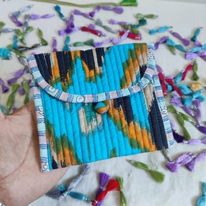 Mini Multipurpose Pouch, Block Print Mini Quilted Bag, Small Toiletry bag, Mini Purse for women, small modern pouch, popular thoughtful gift