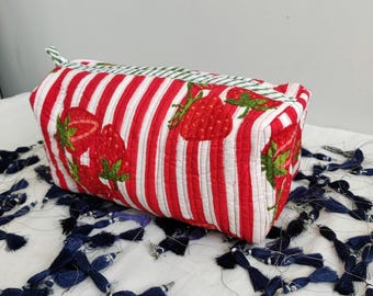 Cotton pouch, zip pouch, modern pouch, big cosmetic bag, Giant pouch, big diaper pouch, weekend bag, Large toiletry bag, Extra Large pouch,