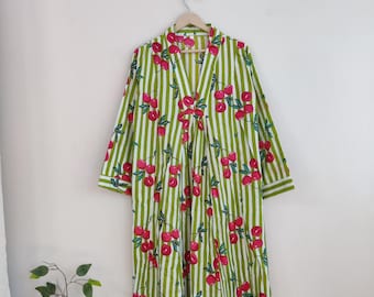 colourful cotton dresses 100% Cotton Blue Floral Maxi Dress - All Dresses