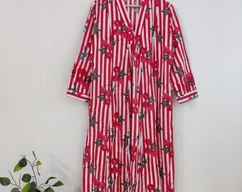 block print dress, Indian Tunics, Hand Printed Dress, Indian Cotton Long gown, Indian Cotton dress, printed dress hand block printed dress