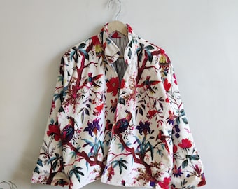 Luxury Floral Print Velvet Kimono Robes, Morning Tea Velvet Coat, Bridesmaid Robe, Women Wear Cotton Velvet robe, Velvet Jacket, Bridal Robe
