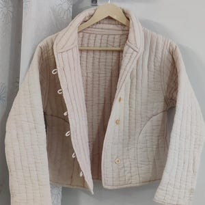 Selección de Etsy, Ropa de mujer, Más vendidos, Chaqueta acolchada india, Popular ahora, Chaqueta corta con estampado de bloques, Entrega exprés, Chaqueta acolchada vintage