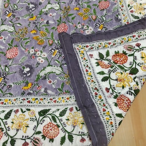Jaipuri Block Print Quilts for Home Decor, New Beautiful Hand Block Print Cotton Razai, Indian Reversible Quilts, Jaipuri Razai Soft Quilt!!