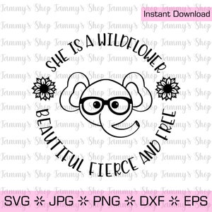 C'est Une Belle Fleur Sauvage, Féroce Et Libre | Fichier téléchargeable, fichier, Cricut, téléchargement immédiat, clipart, clipart, vecteur, eps, jpg