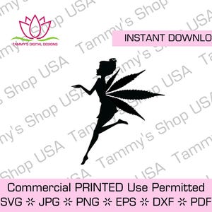 Topf Fee | Herunterladbare Datei, Schnittdatei, SVG-Datei, Cricut, Clipart, Sofortiger Download, Clip Art, Jpg, SVG, Vektor, Marihuana, Gelenk