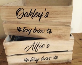 dog personalised toy box