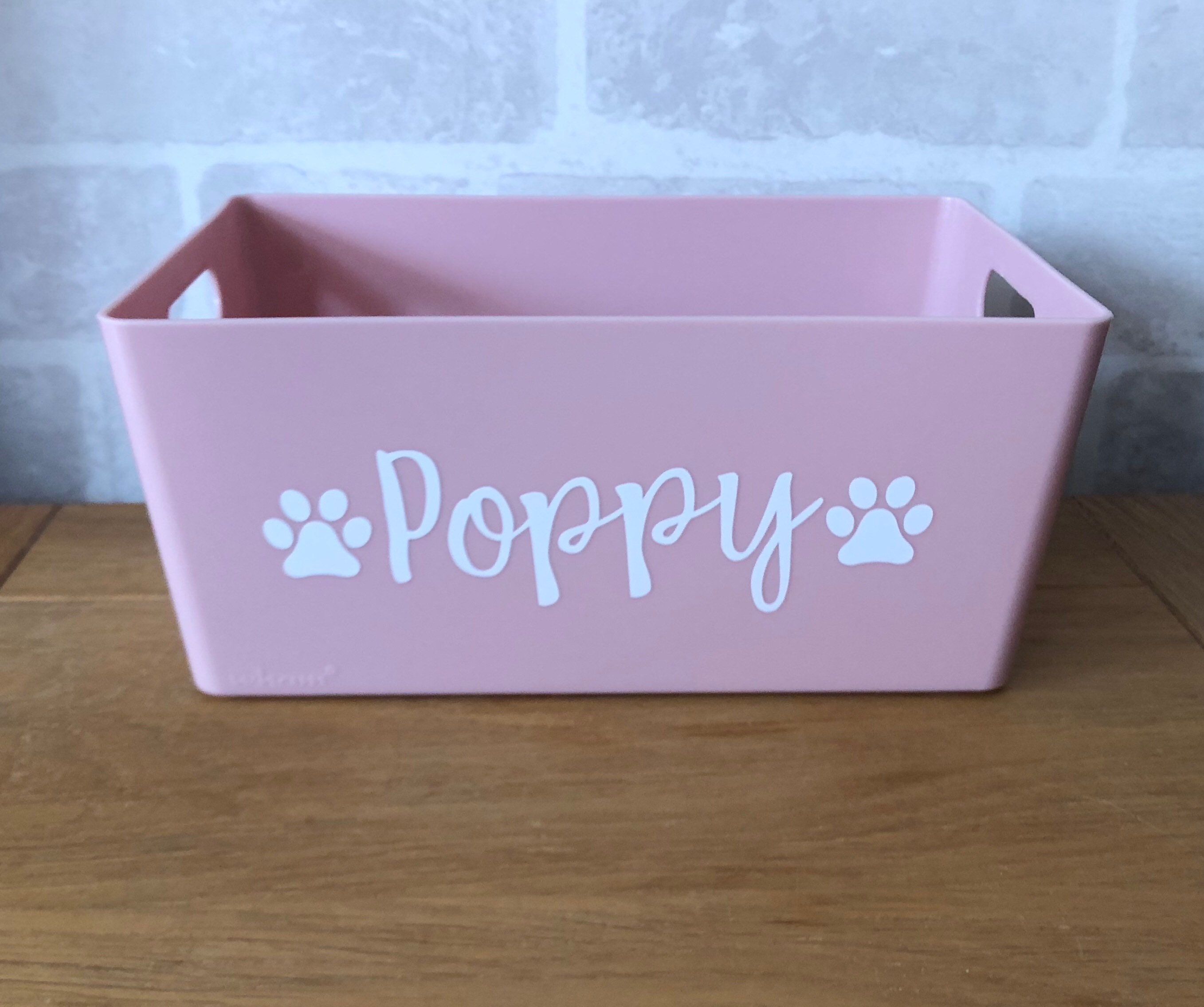 Personalised Cat Dog Pet Toy Box Plastic Caddy Basket Storage Etsy