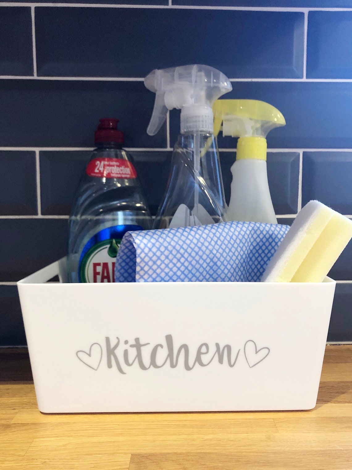 Kitchen Storage Caddy Basket Tray Tidy Etsy UK