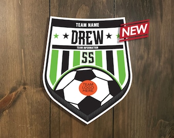 DIGITAL FILE - Custom Sports Tournament Sign - Soccer - Shield 4 - Soccer Decor - Door Hanger, Door Sign by Sports Signs By Design