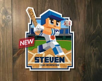 DIGITALE DATEI - Personalisiertes Sport-Turnier Schild - Baseball Spieler Blöcke / Würfel - Hockey Dekor Türschild von Sports Signs By Design