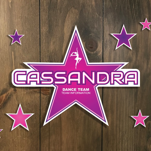 DIGITAL FILE - Custom Sports Tournament Sign - Dance, Dancing - Star, Superstar  - Door Hanger, Door Sign by Sports Signs By Design