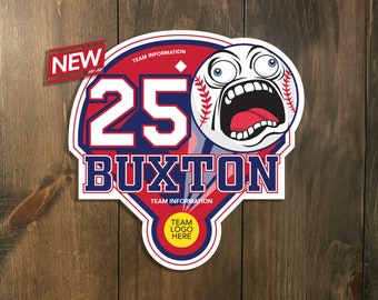 Baseball Tournament Schild - DIGITALE DATEI - Scremeing Baseball / Softball - Türschild, Türschild von Sports Signs by Design