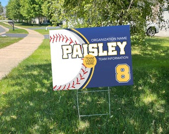 DIGITALE DATEI - Personalisiertes Sport-Turnierschild Baseball - Werbeschild by Sports Signs By Design