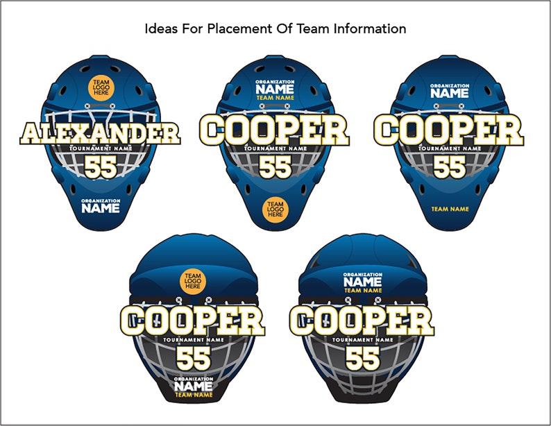 DIGITAL FILE Custom Sports Tournament Sign Hockey Helmet Etsy