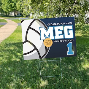 DIGITAL FILE - Custom Sports Tournament Sign - Volleyball - Personalized Yard Sign by Sports Signs by Design