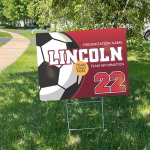 DIGITAL FILE - Custom Sports Tournament Sign - Soccer - Personalized Yard Sign by Sports Signs By Design