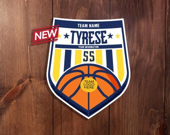 DIGITALE DATEI - Personalisiertes Sport Turnier Schild - Basketball - Shield 4 - Türschild, Türschild von Sports Signs by Design