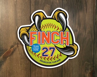 Custom Softball Tournament Sign - DIGITAL FILE - Bird Claws / Talons - Door Hanger, Door Sign by Sports Signs by Design