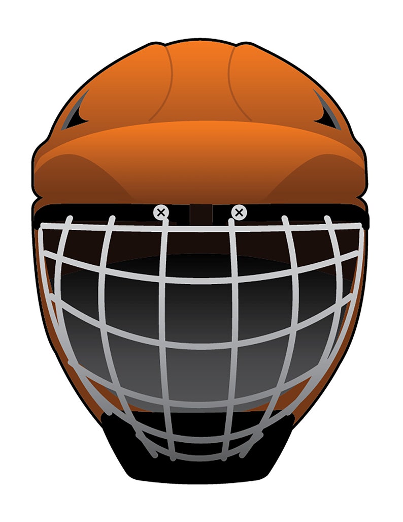 Hockey Helmet Orange INSTANT DOWNLOAD Hockey Decor Etsy