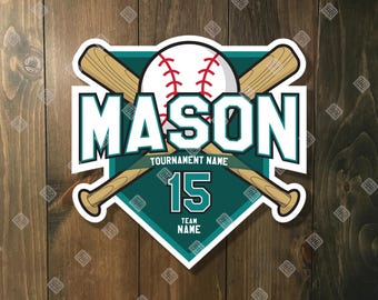Custom Baseball Tournament Schild - DIGITALE DATEI - Crossbones - Türschild, Türschild von Sports Signs by Design
