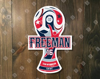 DIGITALE DATEI - Personalisiertes Sport Turnier Schild - Fußball - WM - Fußball Dekor - Türschild, Türschild von Sports Signs By Design