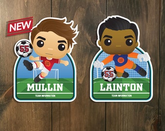 DIGITALE DATEI - Personalisiertes Namensschild für das Sportturnier - Fußballspieler - Fußball Dekor, Türschild, Türschild von Sports Signs By Design