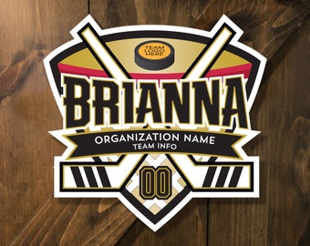 DIGITAL FILE - Custom Sports Tournament Sign - Hockey - Shield 2 -  , Hockey Decor - Door Hanger, Door Sign by Sports Signs By Design
