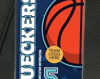 Individueller Basketball Turnbeutel Anhänger - Basketball - DIGITALE DATEI - Personalisierter Sportbeutel Anhänger von Sports Signs by Design