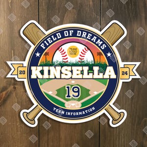 Letrero personalizado de torneo de béisbol - ARCHIVO DIGITAL - Campo de sueños - Colgador de puerta, letrero de Sports Signs by Design