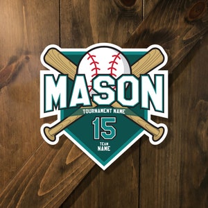 Cartello personalizzato per torneo di baseball - FILE DIGITALE - Ossa incrociate - Appendino per porta, cartello per porta di Sports Signs by Design