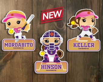 DIGITALE DATEI - Personalisiertes Sport Turnier Schild - Softball Spieler - Softball Dekor, Türschild, Türschild von Sports Signs By Design