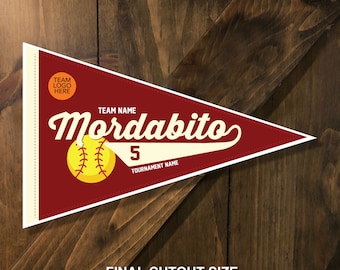 Custom Softball Tournament Sign - DIGITAL FILE - Pennant - Door Hanger, Door Sign by Sports Signs by Design