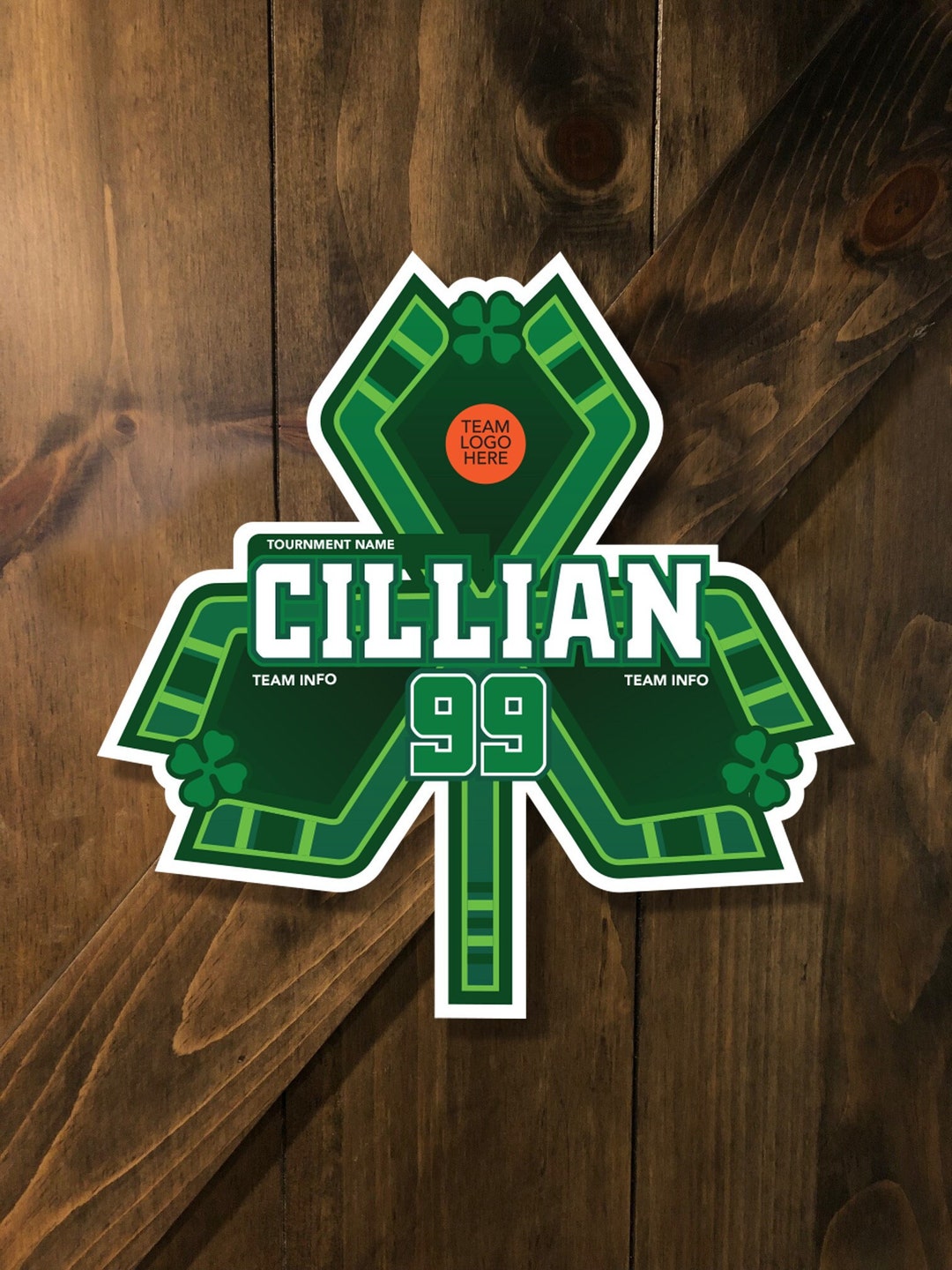 DIGITAL FILE Custom Sports Tournament Sign Hockey St. Patricks Day Door