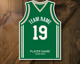 DIGITAL FILE - Custom Sports Tournament Sign - Basketball - Jersey Front -   - Door Hanger, Door Sign by Sports Signs By Design