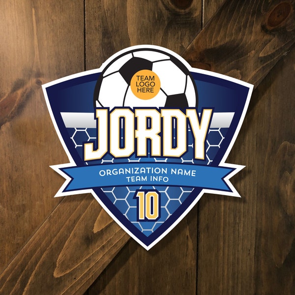 DIGITAL FILE - Custom Sports Tournament Sign - Soccer - Shield 2 - Soccer Decor - Door Hanger, Door Sign by Sports Signs By Design