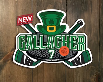 Custom Hockey Tournament Sign - DIGITAL FILE - St. Patricks Day - Door Hanger, Door Sign by Sports Signs by Design
