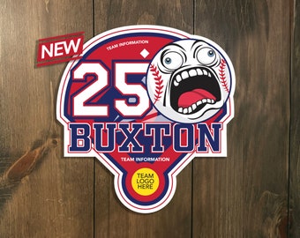 Custom Baseball Tournament Sign - DIGITAL FILE - Screaming Baseball / Softball - Door Hanger, Door Sign by Sports Signs by Design