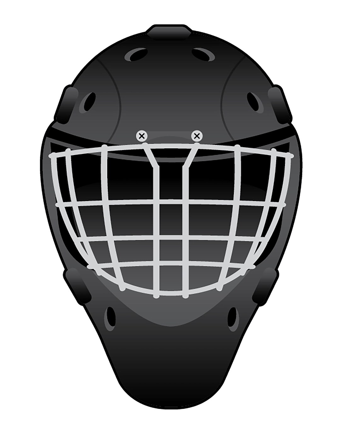 Hockey Goalie Helmet Black INSTANT DOWNLOAD Hockey Etsy