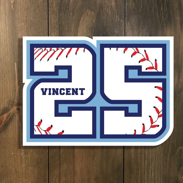 Custom Baseball / Softball Tournament Sign - DIGITAL FILE - Jersey Number - Door Hanger, Door Sign by Sports Signs by Design