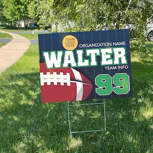 DIGITAL FILE - Custom Sports Tournament Sign - Football - Personalized Yard Sign by Sports Signs By Design