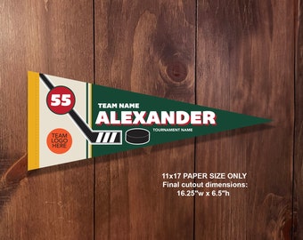 DIGITALE DATEI - Personalisiertes Sport Turnier Schild - Hockey - Wimpel - , Hockey Dekor - Türschild, Türschild von Sports Signs By Design