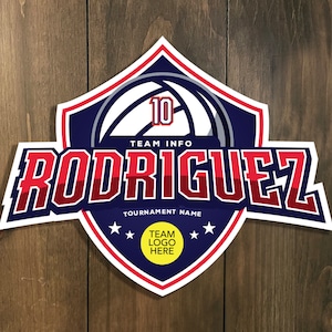 DIGITAL FILE - Custom Sports Tournament Sign - Volleyball - Shield 3 - Door Hanger, Door Sign by Sports Signs by Design